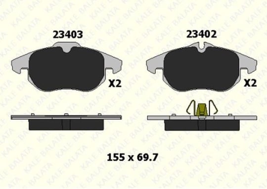 FREN BALATASI ÖN OPEL ASTRA H SİGNUM VECTRA C ZAFIRA B (23738 Eşdeğeri) 23402 206 05 ANS KD13