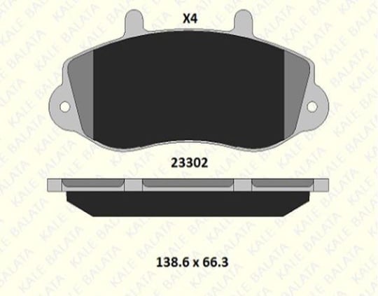 FREN BALATASI ÖN OPEL MOVANO COMBİ DAMPERLİ DÜZ KASA BOX (15 JANT) 23302 175 04 ANS KD13