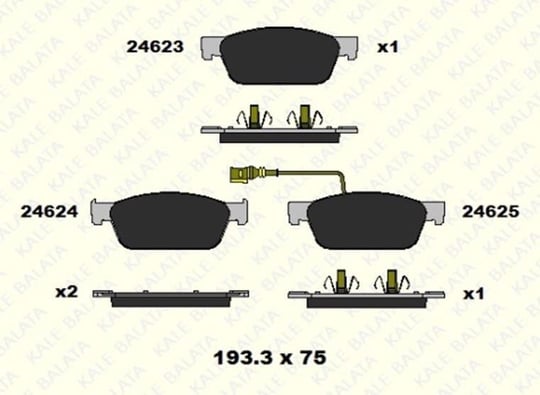 FREN BALATASI ÖN VOLKSWAGEN MULTİVAN V VI TRANSPORTER T5 T6 24623 181 05 ANS KD13 2462318105ANSKD13