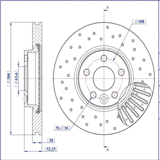 FREN DISK ON 300-5 ( FORD: GALAXY II MONDEO 07 - 15 / VOLVO: S60 V60 10 - ) PERFORMANS