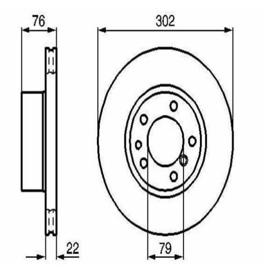 FREN DISK ON HAVA KANALLI 302-5 ( BMW: SERIES 5 E34 520I 530I 90 - 96 )