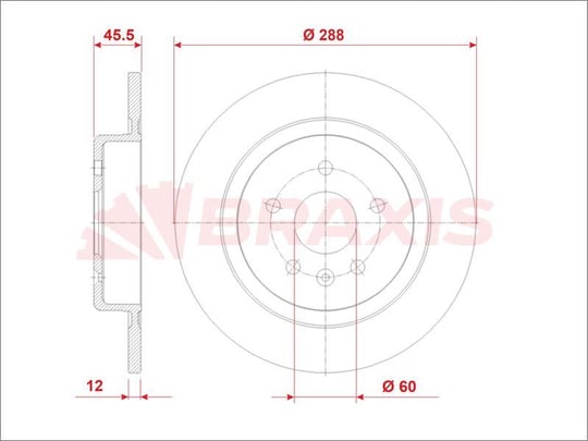 FREN DISKI ARKA  OPEL ASTRA K 15> 16 JANT 288MM