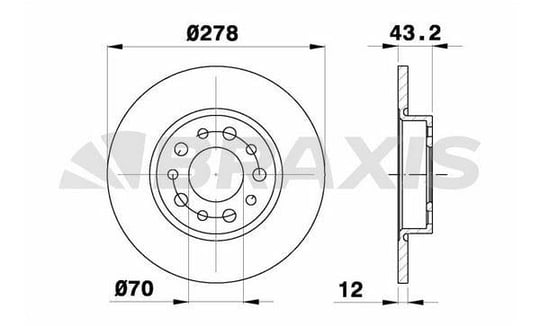 FREN DISKI ARKA 500 X 14> / 159 05> GIULIETTA 10> SPIDER 06>10 BRERA 05> JEEP RENEGAD 14> ALFA ROMEO TONALE 1.5 HYBRID 22> DUZ 278mm