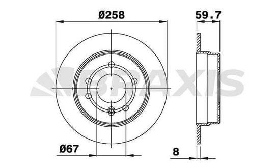 FREN DISKI ARKA A-CLASS W168 97>04 VANEO 414 02>05