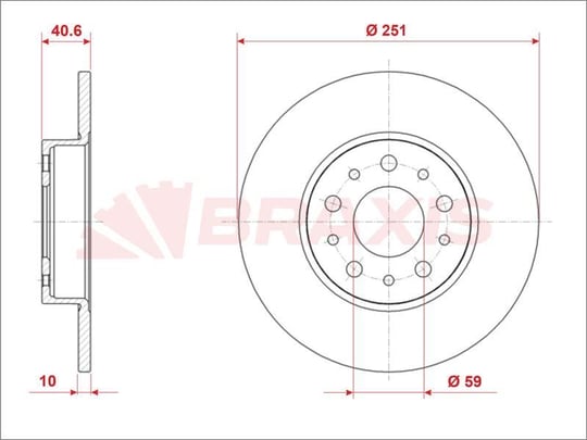 FREN DISKI ARKA FIAT 500L 0.9 1.3D 1.4 1.6D 12> EGEA 15>