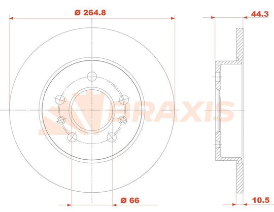 FREN DISKI ARKA LAGUNA I 95>01 SAFRANE 92>00 DUZ 265mm 5 BIJON
