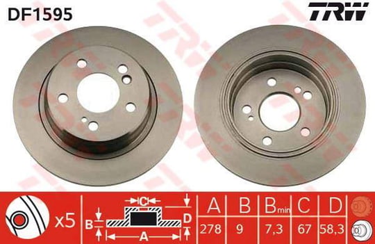 FREN DİSKİ ARKA MER-W201-190E 90>92 