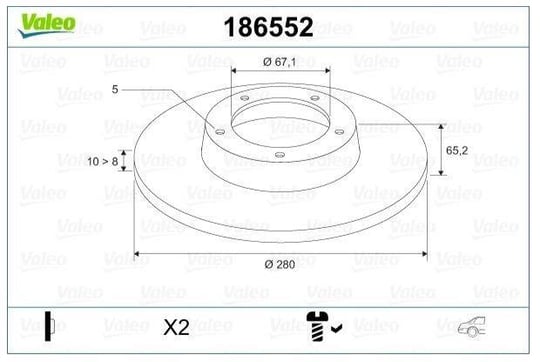 FREN DİSKİ ARKA TAKIM MB V KLASSE V230, V230TD, V2