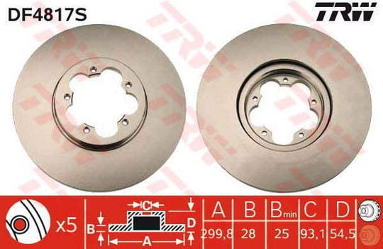 FREN DİSKİ ÖN FORD TRANSIT V347 300.330.350.430 06> HK 