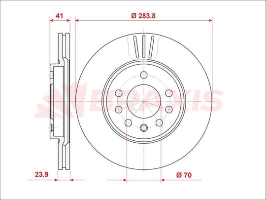 FREN DISKI ON HAVALI CALIBRA A 2.0 TURBO 4×4, 2,5I V6 (1992 07 / 97) VECTRA A 2.5 V6 93 11 / 95