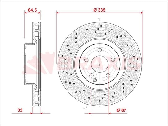 FREN DISKI ON S-CLASS W221 05>13 C216 06>13