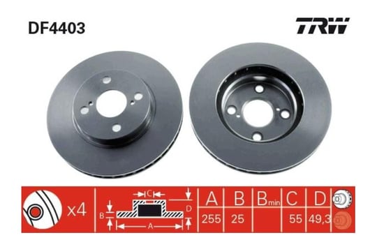 FREN DİSKİ (TAKIM) ÖN COROLLA 1.4-1.6-1.8 VVT-i 01/02