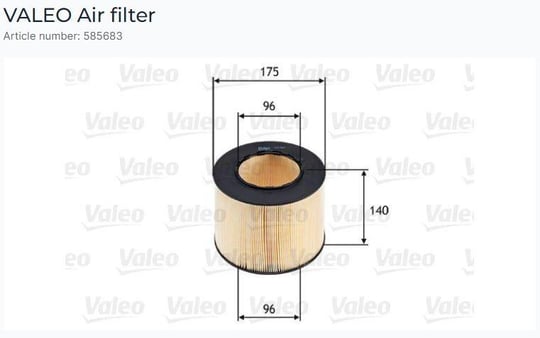 HAVA FİLTRESİ SAAB 9-5 2.0 T, 2.3 T