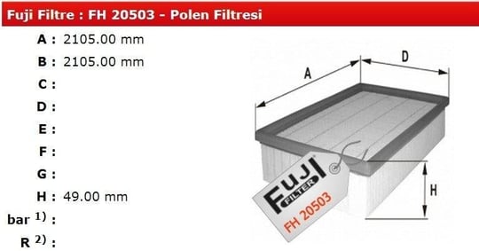 HAVALANDIRMA FİLTRESİ KABIN VOLVO