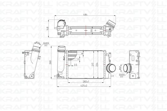 INTERCOOLER NISSAN QASHQAI J11 KASA 1,5 DCI 2013> XTRAIL T32 DIG T 1,6 2015> MEGANE 4 KADJAR 1,2 1,5