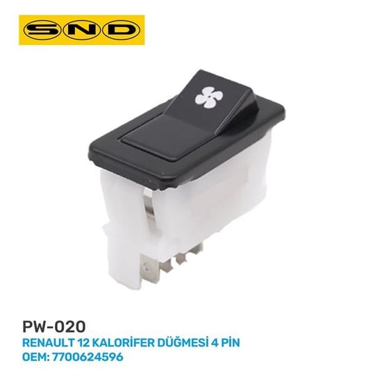KALORİFER DÜĞMESİ 4 PİN RENAULT 12 OEM: 7700624596