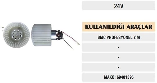 KALORİFER MOTORU BMC PROFESYONEL (24V)