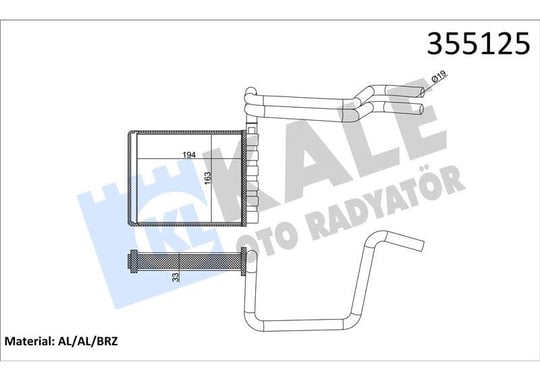 KALORİFER RADYATÖRÜ FORD C-MAX / FOCUS III / TRANS IT / TOURNEO CONNECT