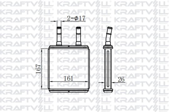 KALORIFER RADYATORU HYUNDAI ACCENT 1994-2005 (167X165X26)