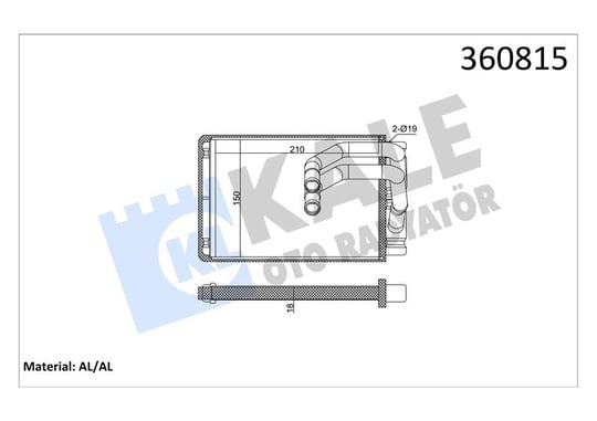 KALORİFER RADYATÖRÜ HYUNDAI MATRIX 1.5CRDI 01=> BR AZING AL/AL 18MM AL/AL 18 MM