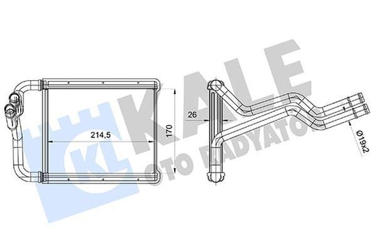 KALORİFER RADYATÖRÜ KIA SORENTO II 2.0/2.2CRDI 2.4CVVT 09<15 BORULU [BRAZING AL/AL] [214.5X170X26]