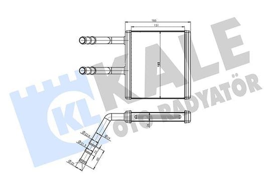 KALORİFER RADYATÖRÜ SSANGYONG ACTYON I KYRON 2.0XDI 05=> BORULU [BRAZING AL/AL] [151X193X26]