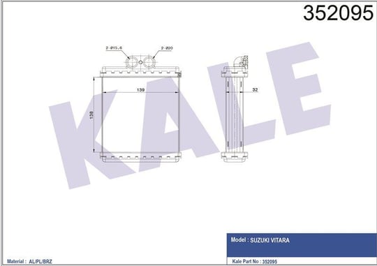 KALORİFER VITARA 1.6 16V 2.0 16V 2.0 HDI 97> 7412064A10 00000A00947 7412085C10 7412060A10 7412085C10000