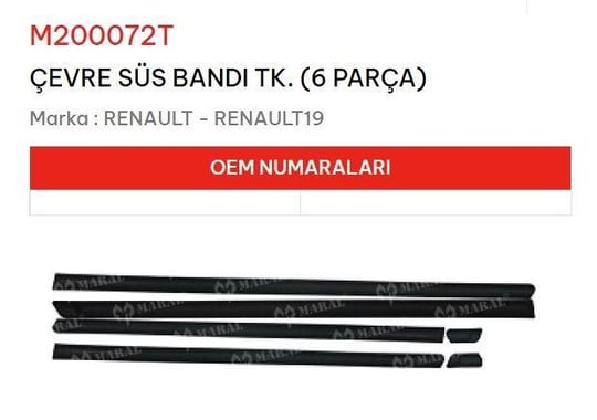 KAPI BANDI KOMPLE 6 PARÇA R19