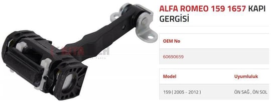 KAPI GERGİSİ ALFA ROMEO 159 ÖN 2005-2011