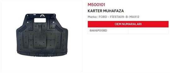 KARTER MUHAFAZASI FIESTA - B-MAX 2009 2012
