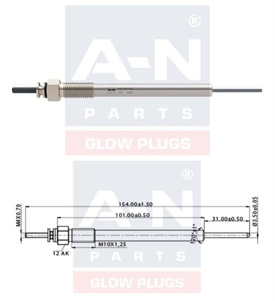 KIZDIRMA BUJİSİ ECO 11V HYUNDAI STAREX 2.5 CRDIKIA SORENTO 2.5 CRDI 367104A000 GN057 0100222106 GLP274 0250213006 Y508J B120 ET1-A-N-154 106
