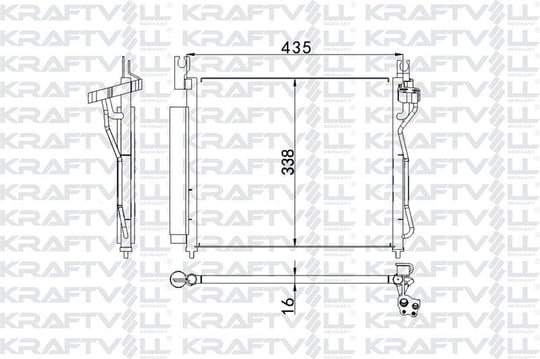 KLIMA RADYATOR ( KONDANSER ) KIA PICANTO 2008-> (390×335×17)