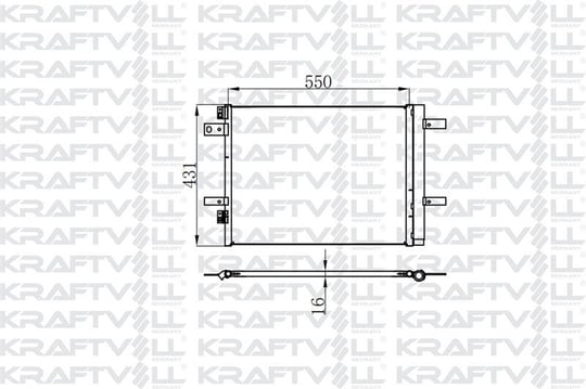 KLIMA RADYATORU 3008 II-308 II-5008 II-508-EXPERT IVPARTNER-C4 PICASSO-JUMPY IV-BERLINGO DW10 525×436×16