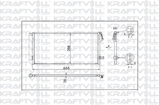 KLIMA RADYATORU FIAT DOBLO 10> COMBO 12> 1.3 DMTJ 1.6 DMTJ 2.0 DMTJ (669x293x16)