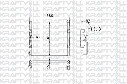 KLIMA RADYATORU HONDA CIVIC 1992 1995 (359×328×16)