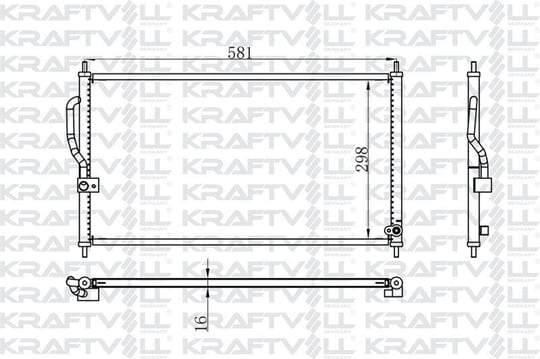 KLIMA RADYATORU HONDA CRV 1996 2001 (581×366×16)