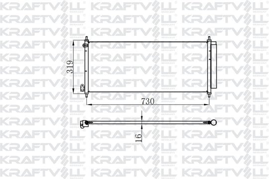 KLIMA RADYATORU JAZZ II 02>08 OTOMATIK (755×330×16)