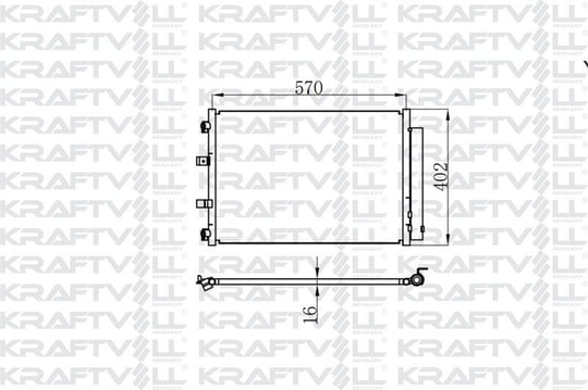 KLIMA RADYATORU (KONDANSER) FOCUS III 1.0 ECOBOOST / 1.6TDCI 11 />  GRAND C-MAX (DXA/CB7, DXA/CEU)  11>  (591 X 377 X 16)