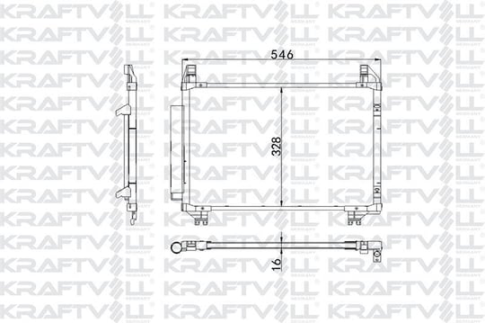 KLIMA RADYATORU (KONDANSER) YARIS 06-> BENZINLI ( 550×338×16 )