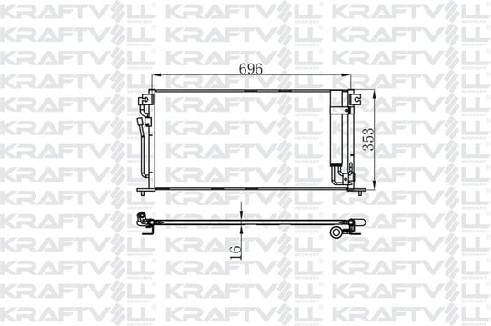 KLIMA RADYATORU MITSUBISHI LANCER 03>07 (675×334,4×16)