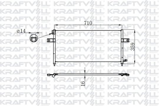 KLIMA RADYATORU NISSAN PICKUP D22 98-> 710×328×20