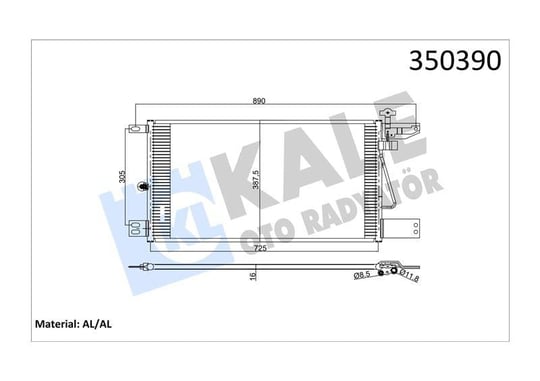KLİMA RADYATÖRÜ SCANIA SCANIA P,G,R,T SERİSİ P230- 620, G230-4903, R340-730, T470 04=> KURUTUCUSUZ AL/BRZ 705×387,5×16