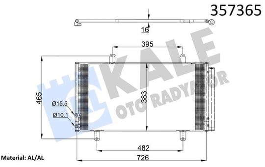 KLİMA RADYATÖRÜ TOYOTA CAMRY 2.4 3.5 06<11 KURUTUC U İLE BRAZING AL/AL 706×383×16 AL/AL