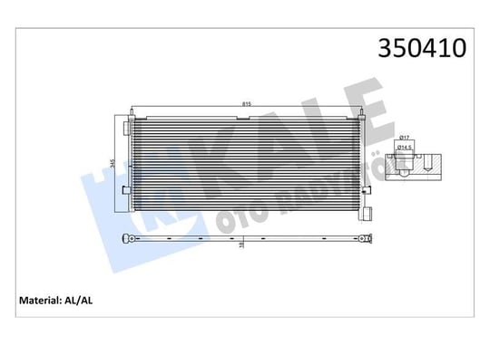 KLİMA RADYATÖRÜ VOLVO TRUCKS VOLVO FH12 93=> FH16 93=> FH 400/420/440/460/480/500/520/540 05=> KURUTUCUSUZ AL/BRZ 793×345×18