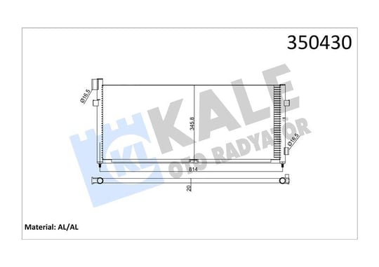 KLİMA RADYATÖRÜ VOLVO TRUCKS VOLVO FH12 FH16 93<02 NH12 99=> KURUTUCUSUZ AL/BRZ 789×345,8×20