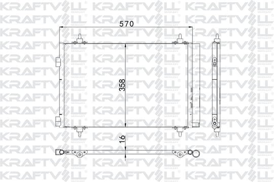 KLIMA RADYATORU(KONDANSER) C4-P307 TU5JP4(1,6 16V)-ET3J4(1,4 16V) (01-06)  BERLINGO III-PARTNER TEPE