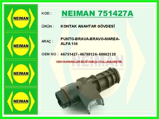 KONTAK ANAHTAR GÖVDESİ PUNTO-BRAVA-BRAVO-MAREA-ALFA 156