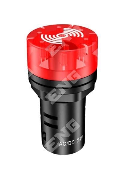 LED İKAZLI BUZZER KIRMIZI 24V