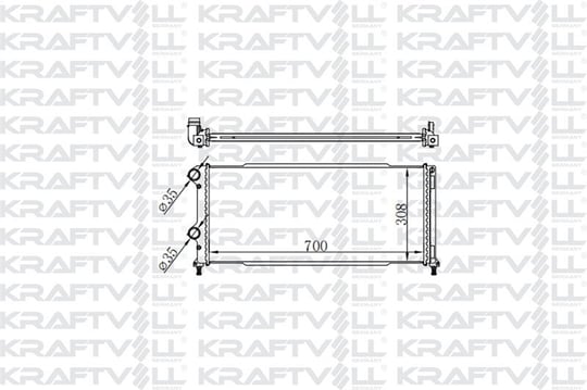 MOTOR RADYATOR DOBLO 1,3 / 1,9 JTD YM BRAZING (KLIMALI KLIMASIZ) / (1 SIRA ALB SISTEM) (700*380*16)