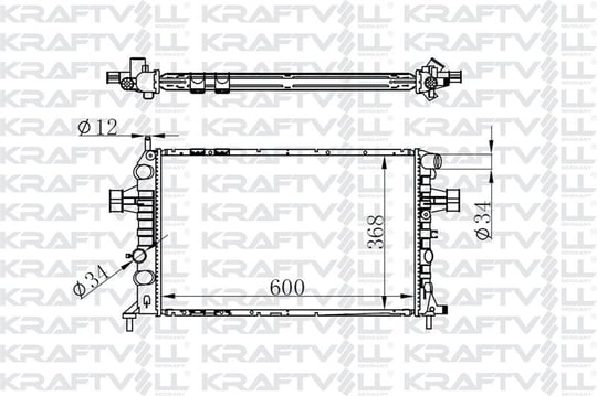 MOTOR RADYATORU (600×368×26) ASTRA G 98-> MANUEL> BRAZING